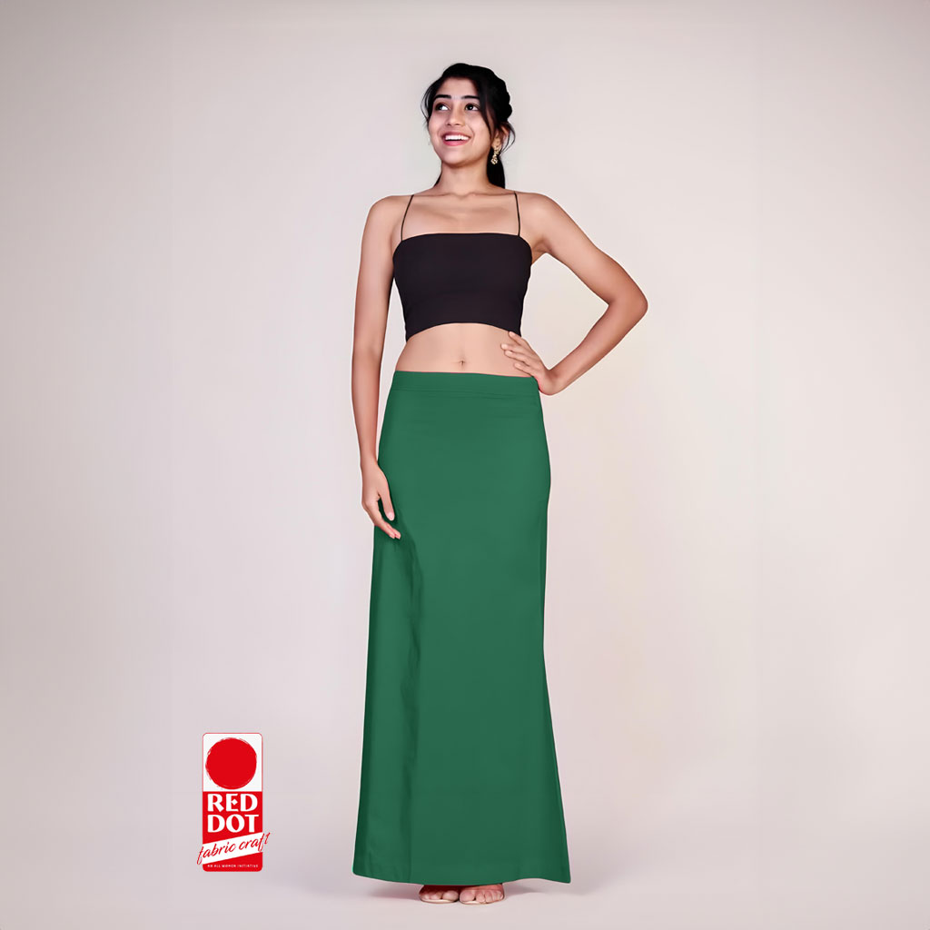 Red Dot Brand Women’s 8-Part Bottle Green Inskirt