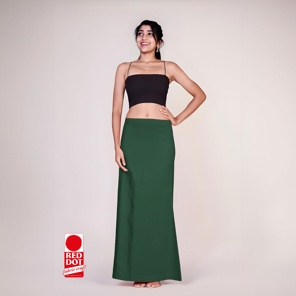 Red Dot Brand Women’s 8-Part Hunter Green Inskirt