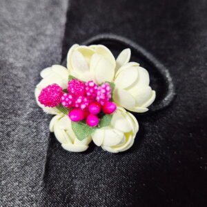 Jasmine Ponytail Holders Hair Elastic Rubber Bands Circle Shaped (2nos)